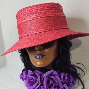 Setmar New York Woman's Red Classic Chic Hat